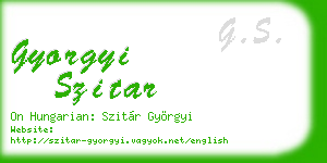 gyorgyi szitar business card