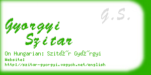 gyorgyi szitar business card